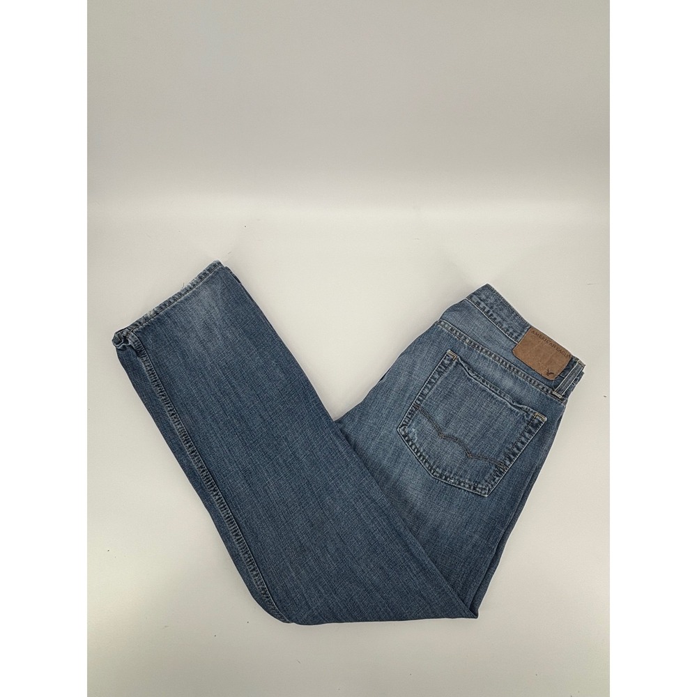 American Eagle Relaxed Fit Jeans Mens 36x32 Medium Wash Straight Leg Denim